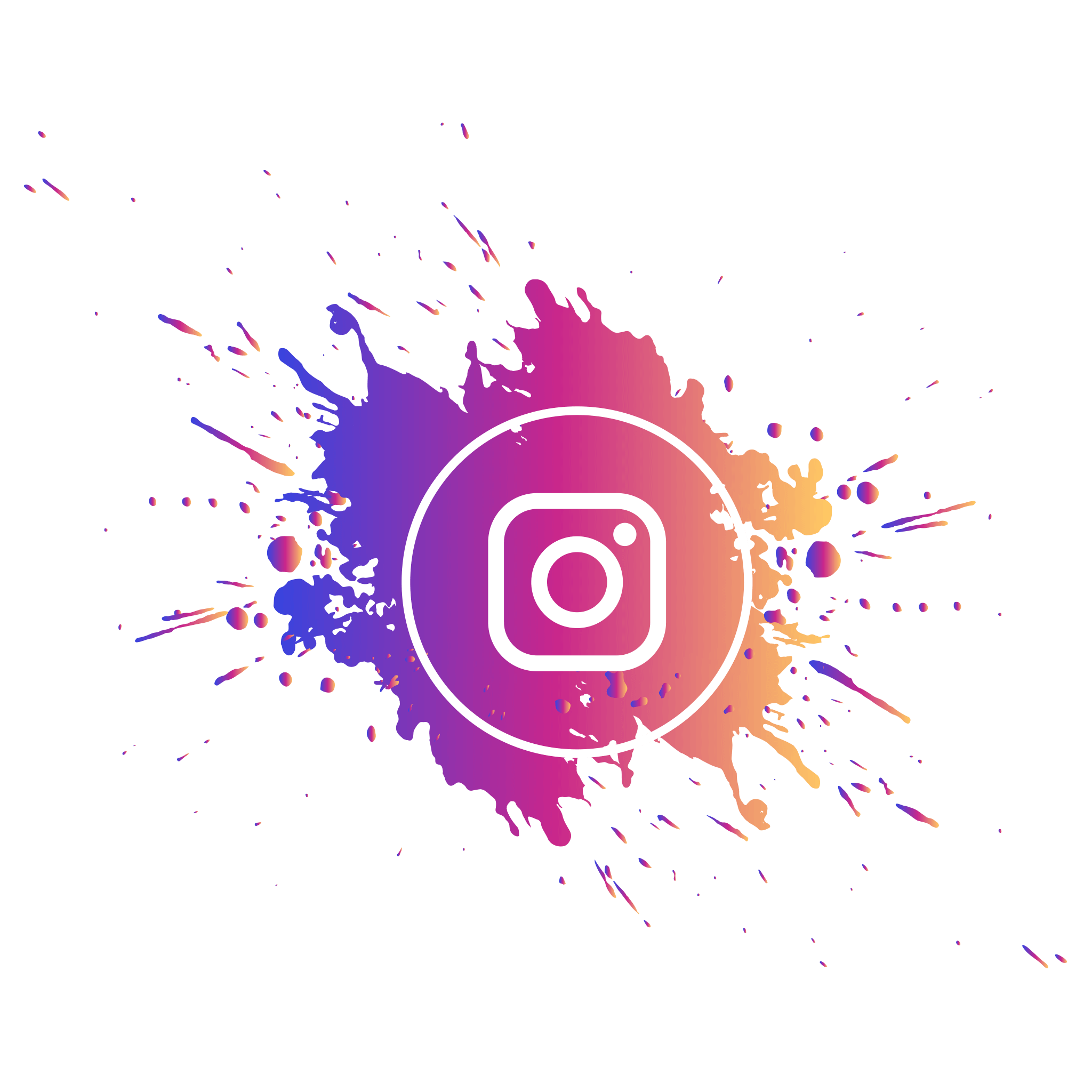 Instagram logo modern paint splash social media PNG - Similar PNG